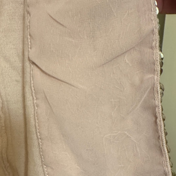 Sweater J. Crew Light Pink merino wool NWOT with Champagne Sequins Size Small - Picture 4 of 5